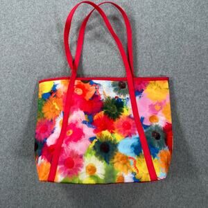 Clinique x Jonathan Cohen Flower Shoulder Travel Tote Large Bag Shopping Red New